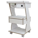 Mobile Dental Cart with Built-in Socket, Water Bottle Holder & Rolling Trolley Base