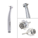 High-Torque Fiber Optic Handpiece - 2-Hole, 3-Spray, Push Button, Oval Handle