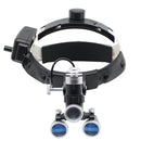 80000 Lux Powerful Headlamp with Binocular Magnifier 2.5X/3.5X Helmet Dental Loupe