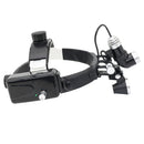 80000 Lux Powerful Headlamp with Binocular Magnifier 2.5X/3.5X Helmet Dental Loupe